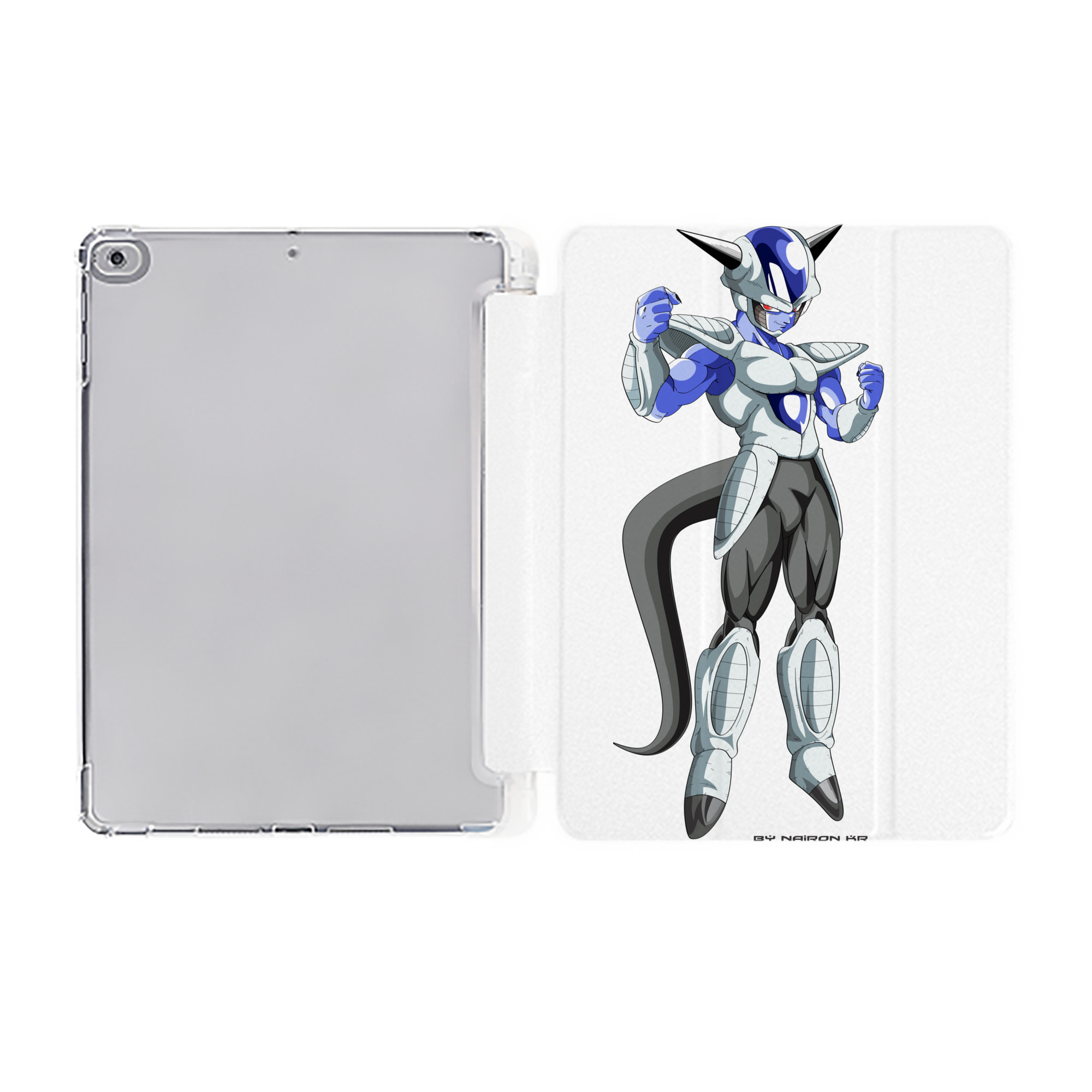 （画像用） ドラゴンボール フリーザ DRAGON BALL Frieza IPad ケース ペン収納付き 三つ折りスタンド PUレザー×シリコン 対応機種9.5/10.5/10.9インチ